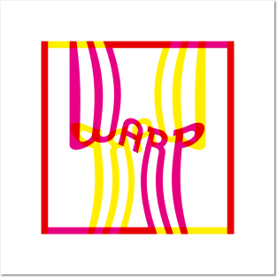 Warp Typography (Magenta Yellow Red) Posters and Art